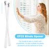 17IN/43CM Clear Plastic Blind Opener(w/ Hook & Grip) for Vertical Blinds, Windows, Blind Wand Replacement