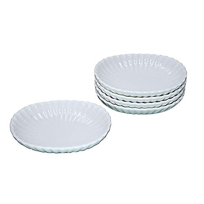 Set of 5 White Delicacy Small Plates Commercial Tableware White Porcelain Cafe Tableware Nuts Amand Plates Manufacturing Direct Sale ACSWEBSHOP Original