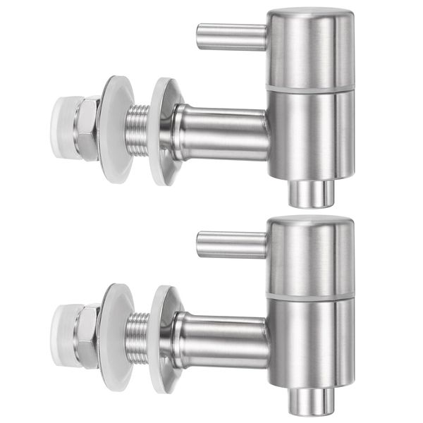 uxcell Beverage Dispenser Replacement Spots Set of 2 Stainless Steel Water Dispenser Spigot Replacement Faucets Perfect for Parties and Family Gatherings (16x9.5mm, Silver)