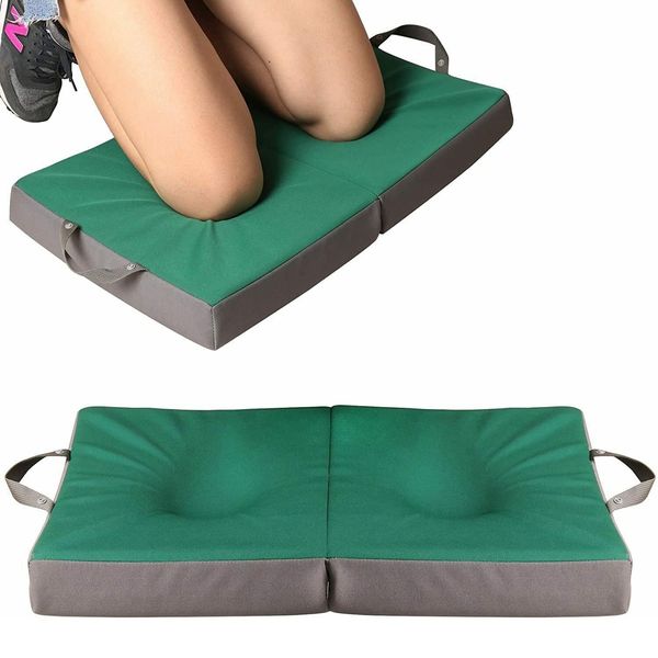 YORKSHIRE HOMEWARE Garden Kneeling Pad |Thick Cushion | Fold-able Foremovam Kneeling Pads | Memory Foam Kneeler Pillow with Water Resistant Neoprene Cover | Memory Foam Kneeling Mats (Green)