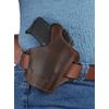 Barsony Brown Leather Pancake Holster for Ruger LC9 right