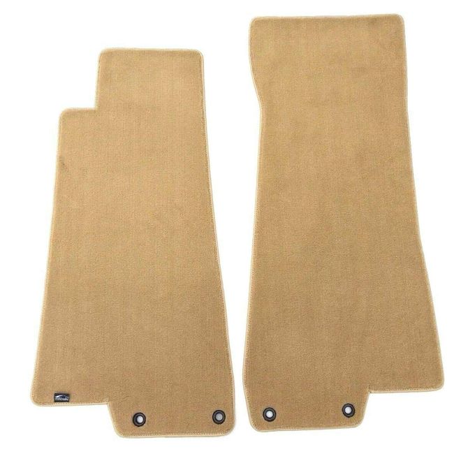 Lloyd Mats Part Compatible with Jaguar XK8 Plush Custom Carpet Front Floor Mats Tan Fits Coupe Convertible 1997-2006With 2 Grommets on Both Mats