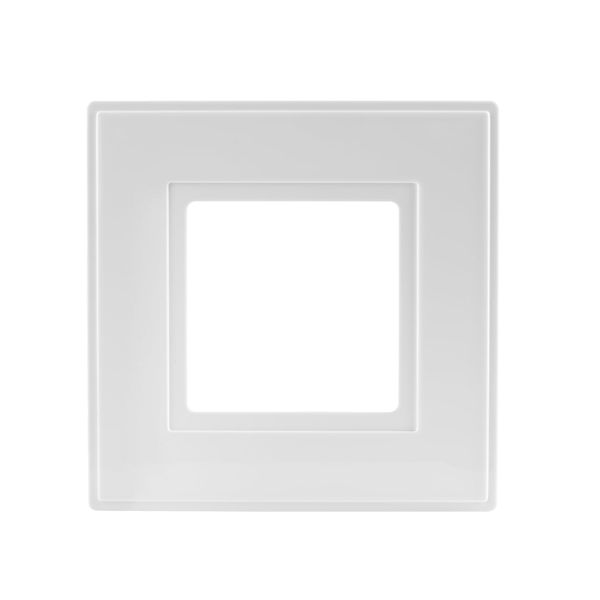 rhinocables Finger Plate Surround for Single Light Switch faceplate or Electrical Plug Socket White Plastic (1)