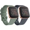 Fitbit Versa Silicone Sport Replacement Straps - Compatible with Versa Lite/2, for Women & Men (Pack C, Small)