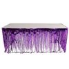 Table Skirt in Purple Metallic Color