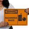 SmartSign"Warning - Hazardous Waste" Sign | 10" x 14" Plastic