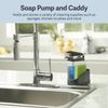 2 in 1 Soap Dispenser and Sponge Caddy Kitchen Sink Organizer with Sponge
