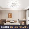 Ceiling Fan with Light and Remote, Decorative Flower Ceiling Fan with 34" Light,