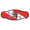 Best divers IN/SDFL, Neoprene Mask Strap Double Sheet, Jolly Roger