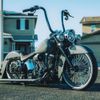 Black Motorcycle Mini Rear View Mirrors For Harley Davidson Softail Custom FXSTC