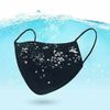 Mascarilla 12 PCs Lavable Reutilizable Algodón Aliento Cómodo Doble Capa Negro
