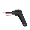 sourcing map M5 x 16mm Handle Adjustable Clamping Lever Thread Push Button Ratchet Male Threaded Stud Knobs Locking Rotating Screw Handles Quick Release Bolt Black 2pcs
