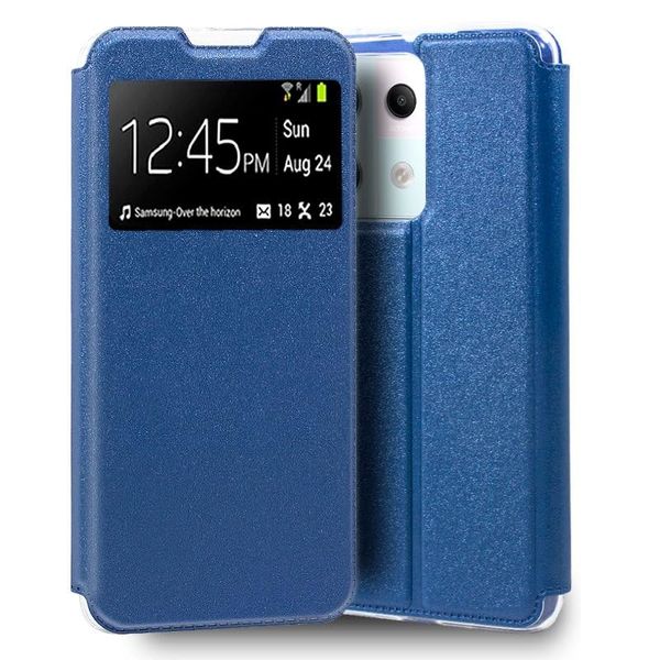 Cool Flip Cover Case for Xiaomi Redmi Note 13 Pro 5G Smooth Blue