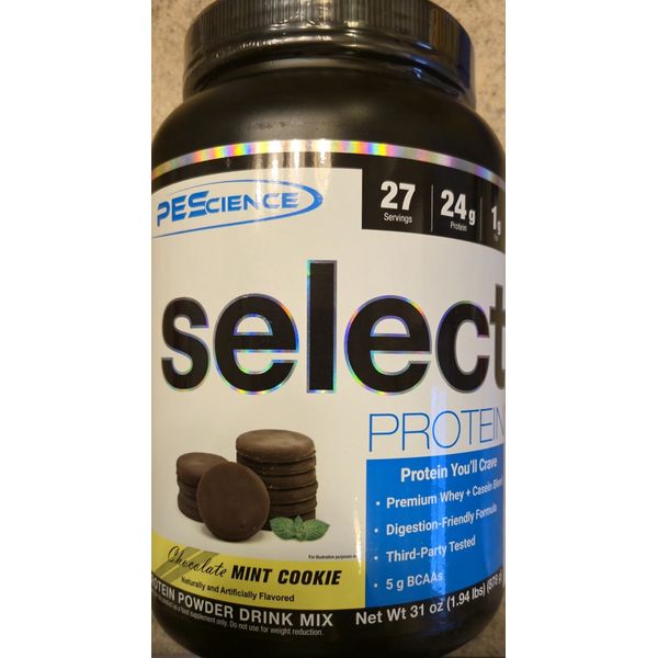 PEScience SELECT PROTEIN 2lb Size (27 Serv) Chocolate Mint Cookie BEST BY 7/25