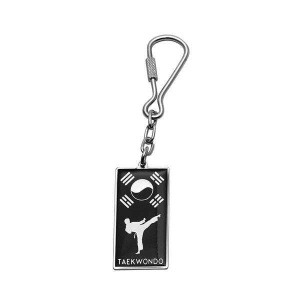 Playwell Martial Arts Key Rings - Taekwondo Korean Black Key Chain
