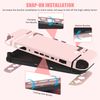 PAWDIARY Pure-pink Switch 2 Dockable Case for Nintendo Switch 2 (New 2025), Ultra-thin PC Console & Controller Grip Switch 2 Skin Protector, Waterproof Design Switch 2 Hardshell