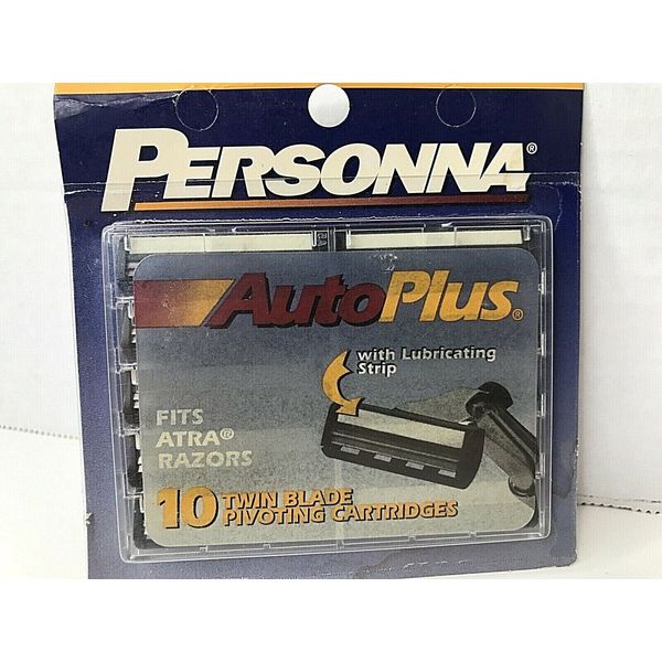 PERSONNA Auto Plus 10 Count Twin Blade Pivoting Cartridges Fits ATRA RAZORS FS
