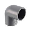 sourcing map PVC Pipe Fitting 20mm Slip Socket 90 Degree Elbow Coupling Connector Gray 2Pcs