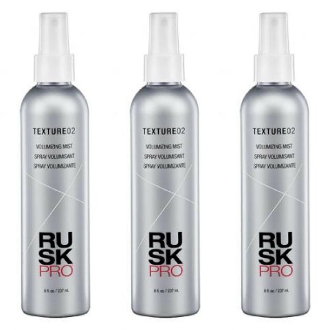 3 PACK! RUSK PRO TEXTURE 02 VOLUMIZING MIST 8 OZ HAIR VOLUME BODY LIFT SPRAY LOT