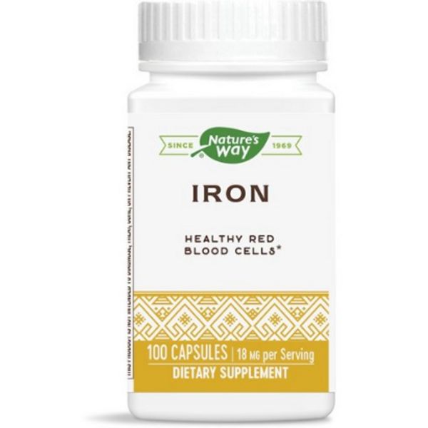 Nature's Way Iron 18mg Capsules, 1 Count, 100 Capsules