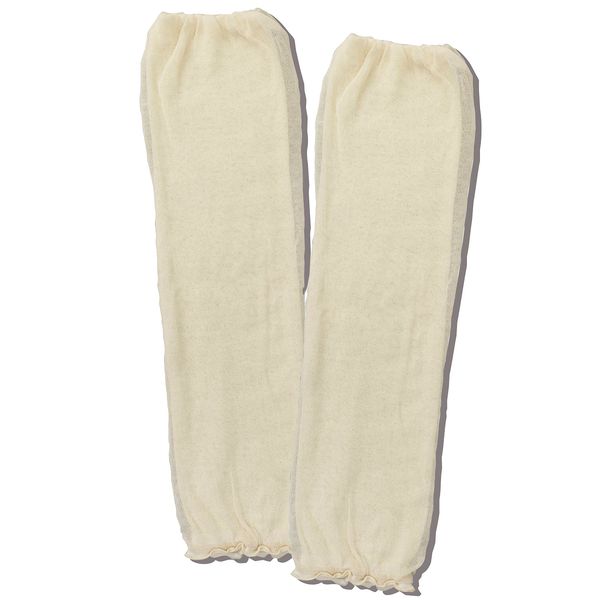 Sunayama Arm & Leg Warmers Made in Japan (Approx. 16.5 inches (42 cm) Length), white (off-white)