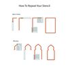 Dizzy Duck 5 Pieces Moroccan Wall Panel Stencil Kit for Gardens - Zamora