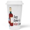 JUNIWORDS To-Go Becher mit Deckel, Any time is wine time
