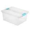 Sterilite 64 Quart Latching Storage Tote Box (6 Pack) + Deep Clip Box (4 Pack)