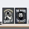 Nacnic Poster always wears beard. Design decorative sheet. A3 size