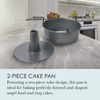 Chicago Metallic 2-Piece Angel Food Cake Pan with Cooling Feet, 9.5 Inch Premium Carbon Steel Tube Pan with Non-Stick Coating, Perfect for Angel Food and Pound Cakes