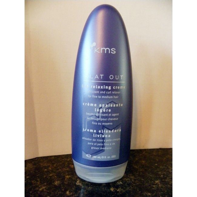 KMS FLAT OUT LITE RELAXING CREAM 6 OZ. DEFRIZZ AND CURL RELAXER! Last of Stock!