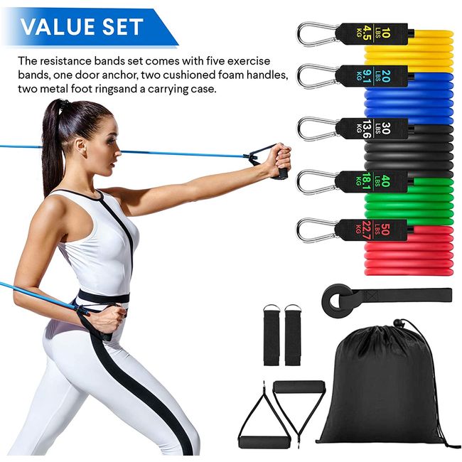 St. Mege 11 Pack Resistance Bands Set