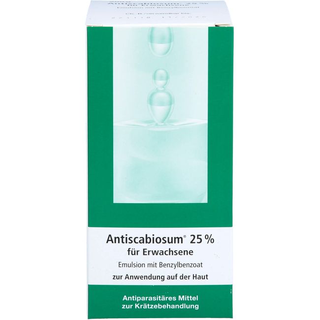 Antiscabiosum 25 % für Erwachsene Emulsion bei Krätze, 200 ml Lösung