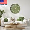 Wall Clocks Battery Operated,Wall Clock Green Gold,8 Inch Wall Clock Silent Non 