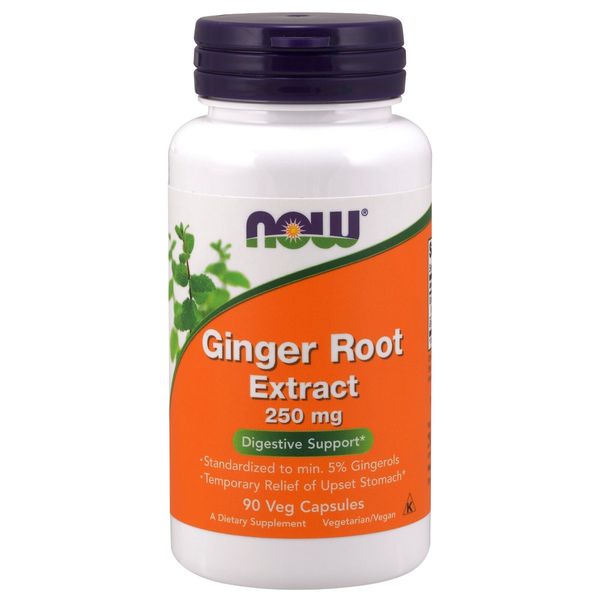 NOW Foods Ginger Root Extract, 250 mg, 90 Veg Capsules