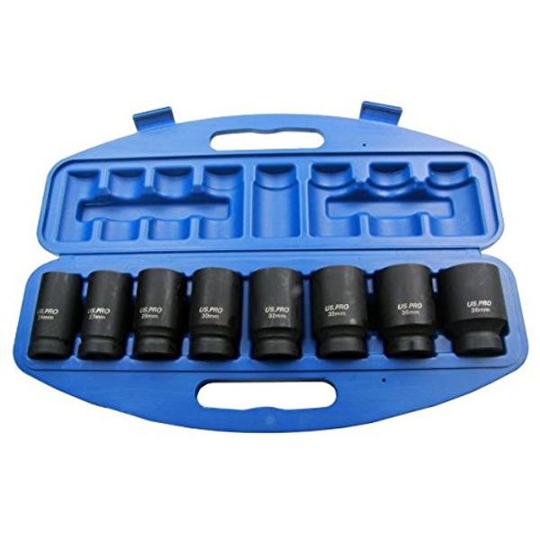 US PRO 8PC 3/4 DR 6PT DEEP Impact SOCKETS Metric B1386
