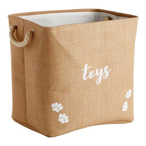 Juvale Foldable Dog Toy Basket, Pet Accessories Storage Bin (15x12x14 in)