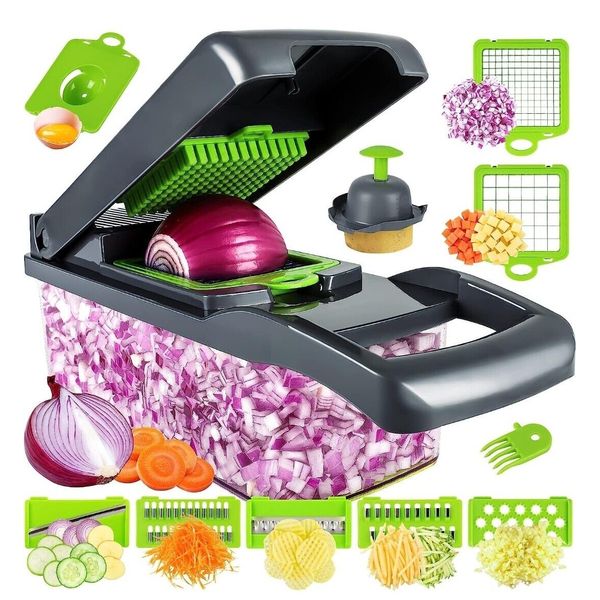 Vegetable Chopper, Pro Onion Chopper, Multifunctional 13 in 1 Food Chopper,...