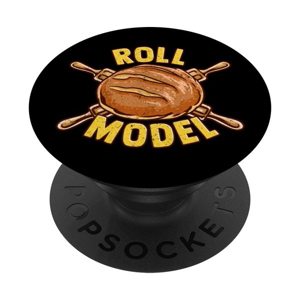 Funny Roll Model Breadmaker Breads Bread Slice Sourdough PopSockets Adhesive PopGrip