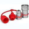 SHUATI 3/8" Tractor Couplers,Face Hydraulic Quick Connect Coupler Set,Quick Disconnect Coupling