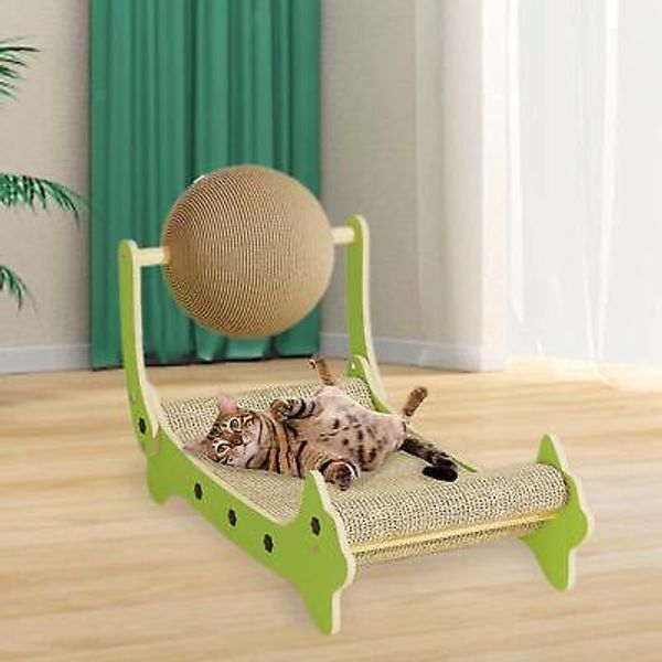 Pet Cat Scratcher Sisal Cat Scratch Post 3 in 1 Cat Hammock Chair Playing Lounge