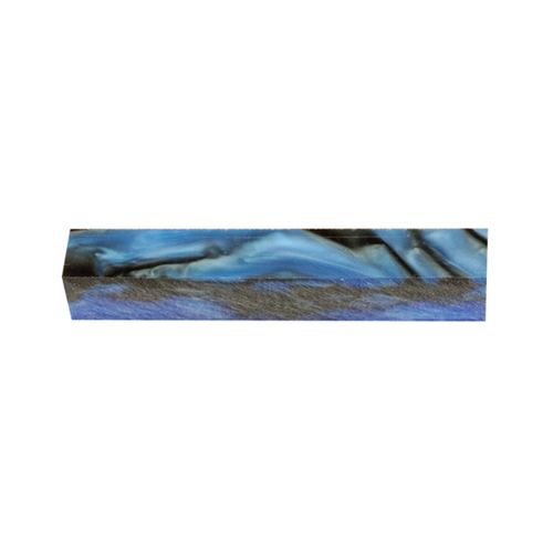 Woodriver Blue Agate Pen Blank - 3/4" X 3/4" X 5" - Pen Kit Sold Separately