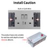 JIMEIDA 2 Pack Double Switched Socket Grey 13 Amp with USB-A And Type-C Charging Ports PC Panel Wall Outlet Power Socket