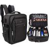 Makeup Backpack, Professional Makeup Case Extra Large Travel Train Case Makeup B