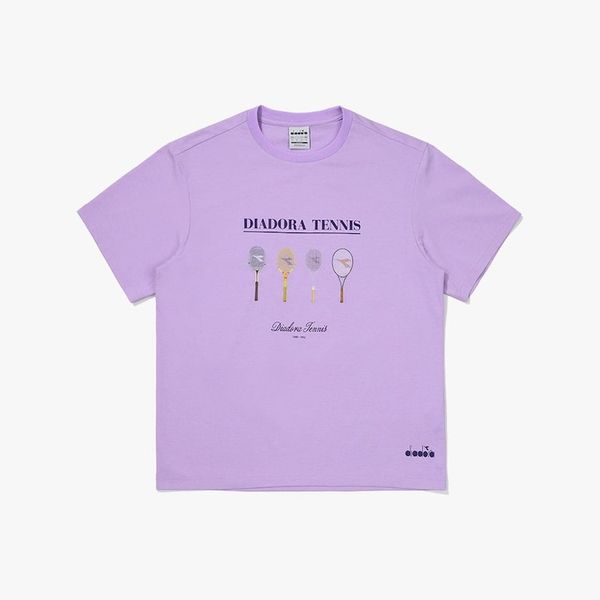 DIADORA Tennis Life Graphic Short Sleeve T-shirt VIOLET rva-438490f, M