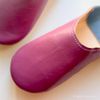 dear Morocco Dia Moroccan Babouche Double Color, Dahlia & Light Navy