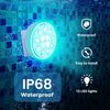 2Pk Rechargeable Pool Lights IP68 Waterproof Submersible LED W/ Remote Decor New