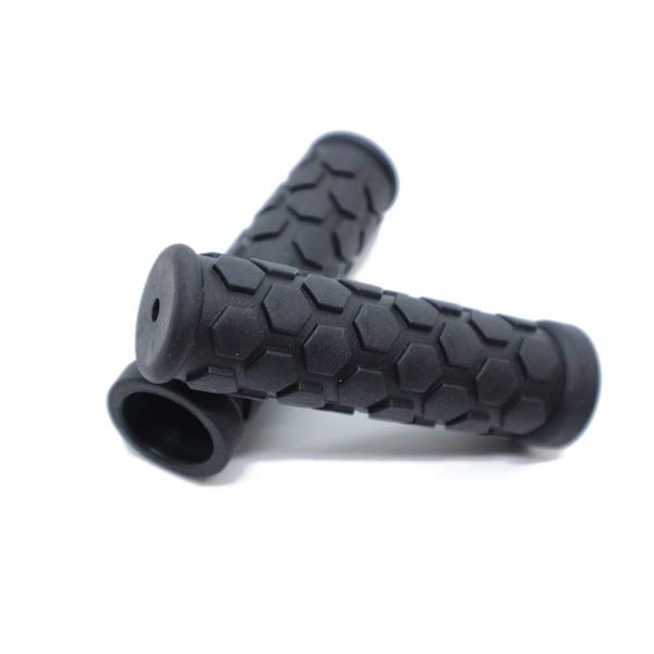 Beatus BMX MTB Bicycle Grips Rubber Non-Slip Impact Hex Block Pattern! (Black)