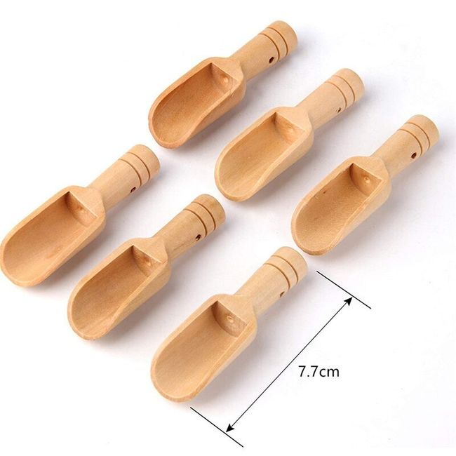 Wooden Mini Scoop Teaspoon For Salt, Milk Powder, Coffee Scoop