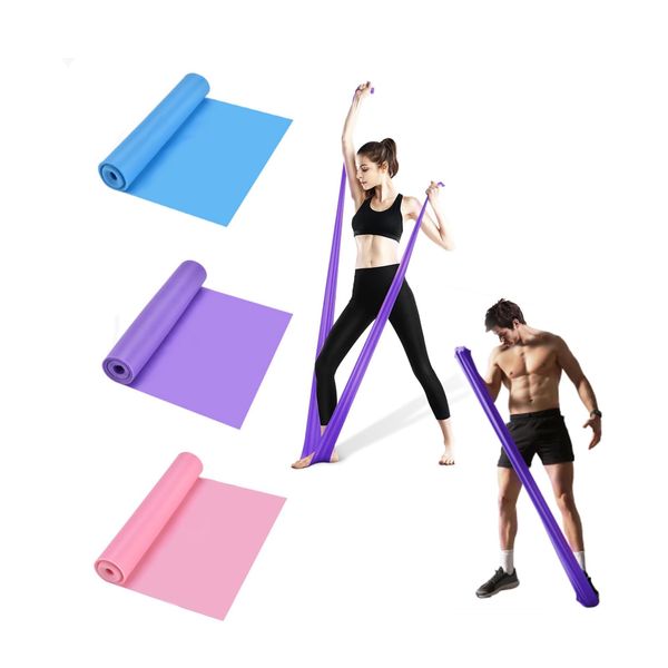 Exercise Bands Resistance for Women Resistance Bands Set, 3 PCS, 1.5 m/5 Ft, Stretch Bands for Exercise Pilates Band Fitness Band for Women and Men, Strength Training, Pilates, Yoga, Fitness